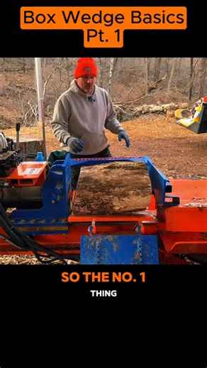 Using a Box Wedge pt. 1 #37D #firewood #logsplitter #splittingwood #splits #wood #boxwedge | Back 40 Firewood