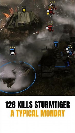 128 Kills Sturmtiger! A Typical Monday! Company of Heroes 3: Final Stand #shorts
