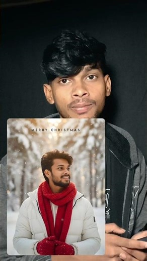 Merry Christmas Photo Editing | Portrait Photo ideas 💡#shorts #youtubeshorts #tutorial