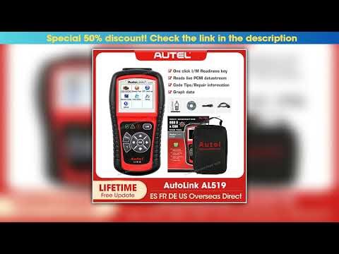 Autel AutoLink AL519 Vehicle OBDIIEOBD Code Reader OneClick IM Readiness Key Turns off Check