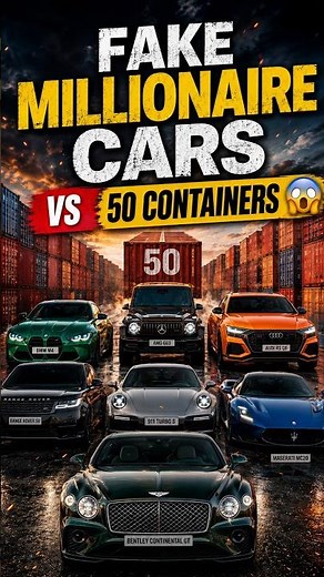 Fake Millionaire Cars vs 50 Containers 😳