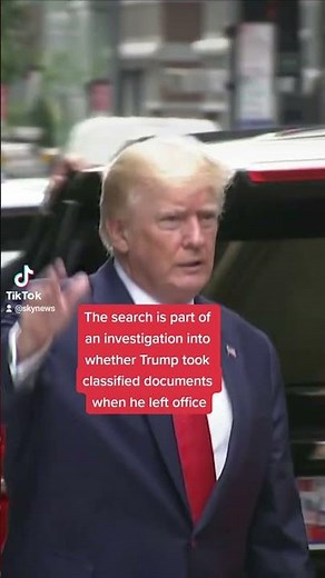 Donald Trump leaves Trump Tower after Florida raid
