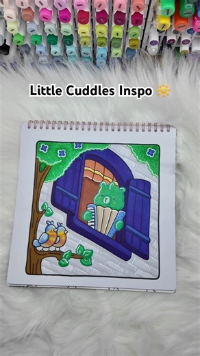 Santorini Inspired Coloring Page 💙✨ | Coco Wyo Little Cuddles @cocowyocoloring