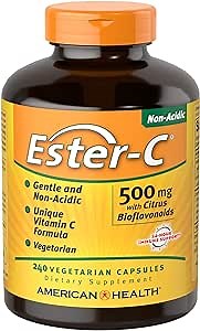 Ester-Vitamin C with Citrus Bioflavonoids 500 Milligrams 240 Veg Capsules