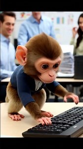 A Baby Monkey – is working as a Computer Teacher