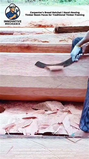 Carpenter's Broad Hatchet | Hand-Hewing Timber Beam Faces for Traditional Timber Framing