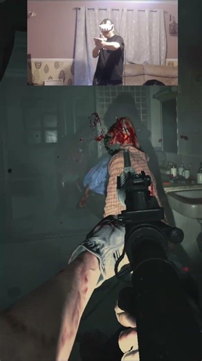 Machine gunning Zombies #VR #shorts #residentevil