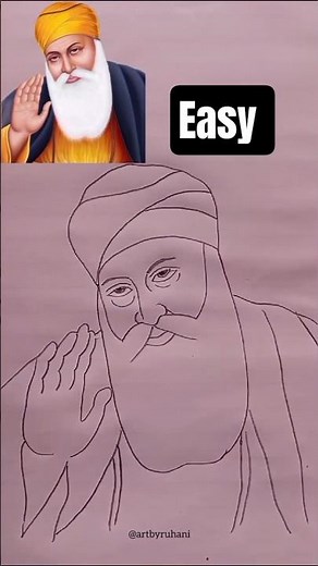 How to draw Guru Nanak Dev ji drawing #gurunanakdevji #gurunanakdevijidrawing #waheguruji #art #wmk