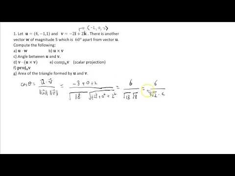 Calculus III Final Exam Review 1: Vectors, line equation, plane equation