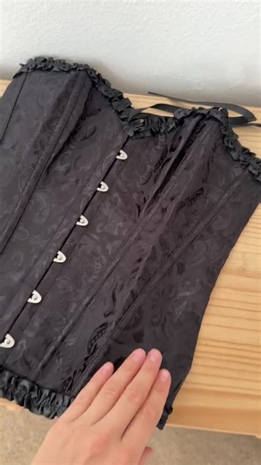 Black Gothic Corset Top – Adjustable Lace up Bustier for S/M/L - Etsy