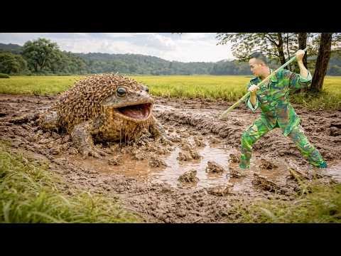 Harvesting Giant, Mutated Frogs in a Wild Swamp - A Spectacular Harvest