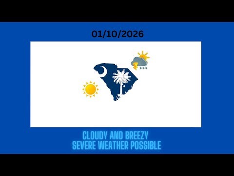 Cloudy and Breezy With Severe Weather Possible Today in South Carolina