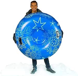 Poolcandy SnowCandy Inflatable Snow Tube Heavy-Duty Pro-Edition - The Ultimate Snow sled That can be Used Anywhere - Designed for Heavy use in Any Condition - Double Thick PVC Skin