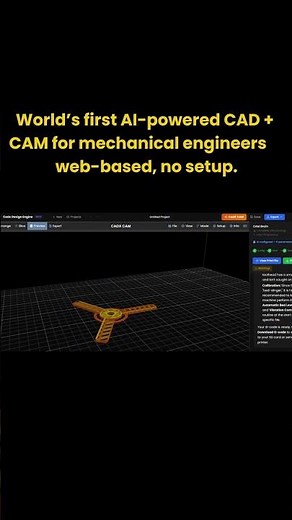 AI CAD + CAM in One Workflow #cad #ai #cam #manufacturing #solidworks #cnc #cncmachine