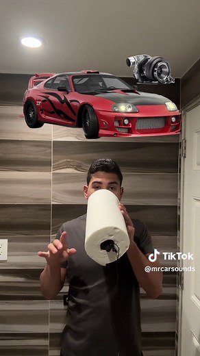 Toyota Supea 2JZ-GTE Sound with a Paper Towel Roll 🔥🧻