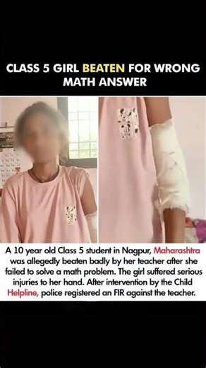 “Wrong Math Answer… Teacher Did THIS to Class 5 Girl! 😱”.......