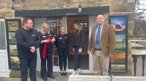 Chairman of Haltwhistle Town Council Alan Sharp opens The Manor House in Haltwhistle's new outside bar, calling it an “asset” to the well-established business | The Hexham Courant