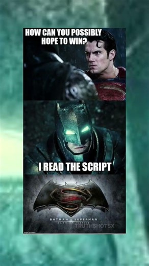 Batman Already Read the Script 😂 | Batman vs Superman Meme#shorts