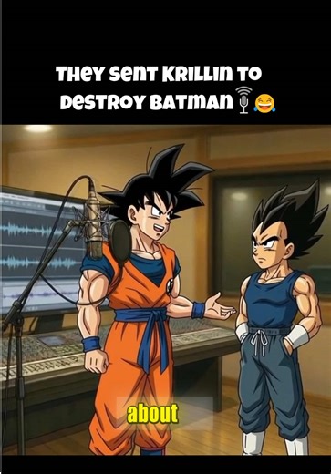 Goku and Vegeta send Krillin to take care of Batman. The disrespect 😂 #rapbattle #goku #dbz #anime #batman @Pavement Digital Media