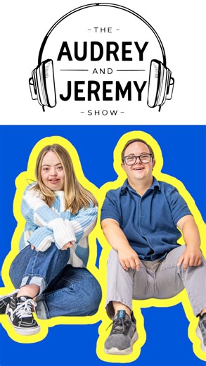 National Down Syndrome Society on Instagram: "Last fall, Audrey and Jeremy played the bride and groom in Town 21, our PSA that exemplifies a truly inclusive world. 💘 A place where Audrey and Jeremy, who have been dating for a while, could get married without risking their benefits. And now? The duo is taking the podcast world by storm! 🎙️ Introducing The Audrey and Jeremy Show – a podcast like no other, hosted by two incredible adults with Down syndrome! Audrey and Jeremy bring their unique pe