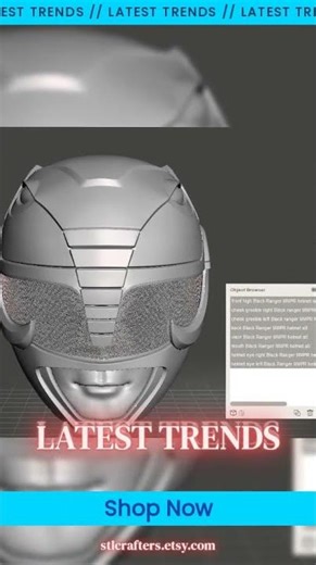 Onyx Saber-Class Guardian Helmet – Space Hero STL Cosplay File
