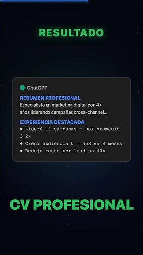 Este prompt crea tu CV completo (gratis)
