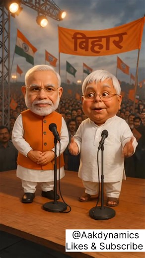 2.7M views · 61K reactions | Bihar Election Satire | Modi Ji vs Lalu Ji Funny Debate  | Political Comedy 2025 #satirecomedy #comedy #funny #politicalmemes #politicalsatire #short #politicalcomedy #viral | Aakdynamics | Facebook