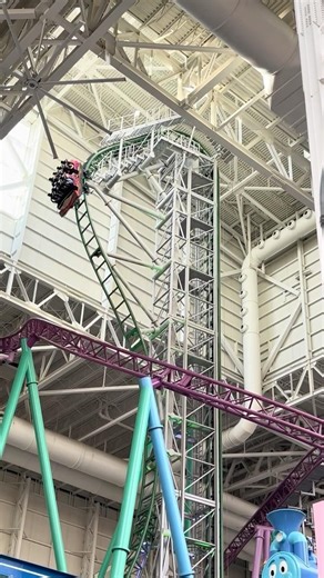 The world’s steepest drop on a roller coaster. 121.5 degrees!