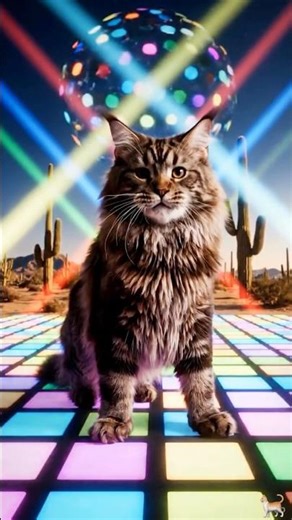 Desert Disco Tibby! 😹🌈💃 | Beep Meow Dance Mode ON!