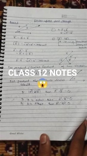 ELECTRIC FIELDS AND CHARGES CLASS 12 NOTES 😍😱 ||#exam #notes #class12 #studentlife #motivation