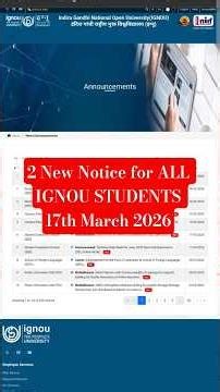 2 New Notice for ALL IGNOU STUDENTS #ignou
