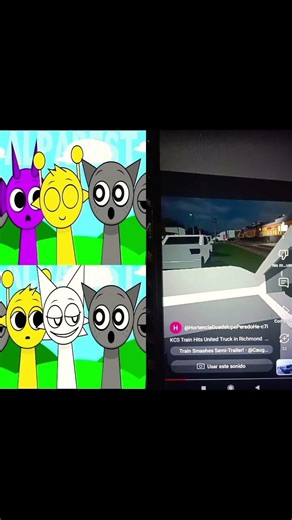 sprunki wenda x Simon x durple F Gray KCS train Hits United Truck in Richmond Texas Roblox (Remake)