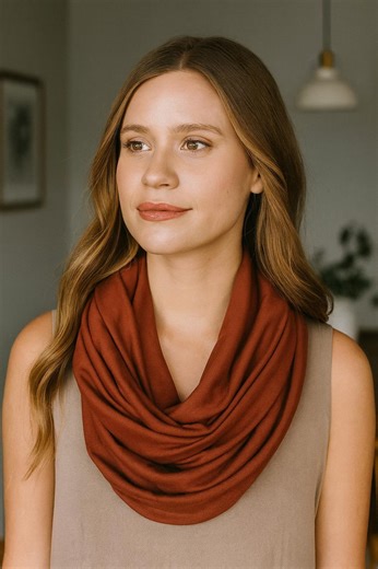 Organic Tencel Modal Infinity Loop Scarf, Lightweight Soft Double Loop Scarf - Etsy Canada