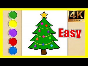 🎄 How to Draw a Christmas Tree ❄️ | Kids Christmas Drawing | Step-by-Step Christmas Tree Drawing 🎨✍️