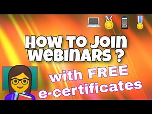 How to join webinars with FREE E-CERTIFICATES? | Tutorial Video