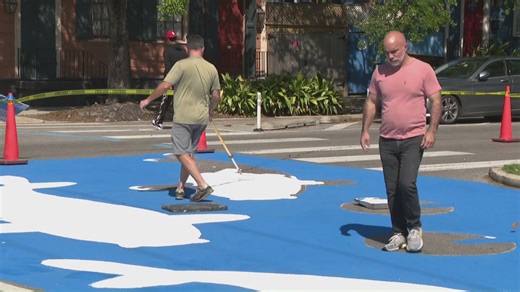 Koi fish street art project transforms Marigny intersection