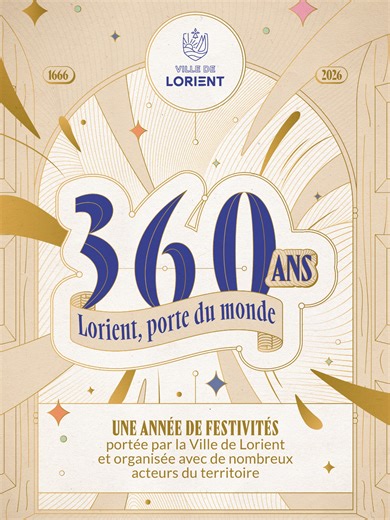 🎂 360 ans, ça se fête ! En 2026, Lorient célèbre son histoire et son ouverture sur le monde à travers une année de rendez-vous culturels et citoyens, dans toute la ville. ⚓ Ports, quartiers, initiatives locales, événements… Une saison pour découvrir Lorient autrement ! ➕ d'infos : lorient.bzh/360ans #Lorient #anniversaire #360 #culture #patrimoine