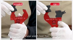 AN Fittings Wrench 3AN-16AN Adjustable AN Wrench With 2 Styles Non-Marring Protective Clamps to Prevent AN Hose End Fittings From Scratches & Enchance Gripping，Red