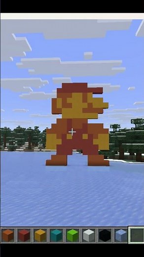 One more try. 8-Bit Mario build in Minecraft.