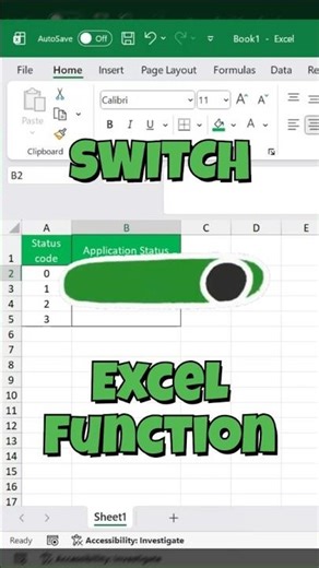 Excel SWITCH Function for Beginners | Simple Example