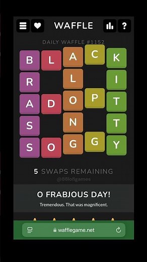 Waffle #1152 - Mar 18, 2025 Solution