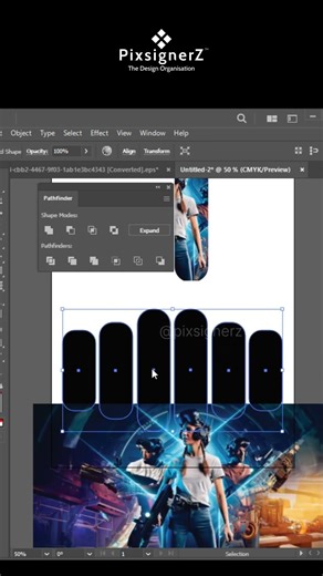 How to Use Clipping Mask in Illustrator | Beginner to Pro Tutorial 🎨 #pixsignerz #graphicdesign