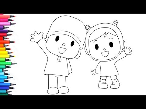 Pocoyo and Nina Drawing, Painting & Colouring for Kids and Toddlers_ Child Art | Pocoyo and Nina