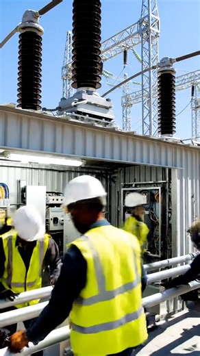 Powering up the grid #USConstruction #ElectricalGrid #SubstationWork #HighVoltage #EnergyInfrastructure | Electrical Engineering USA