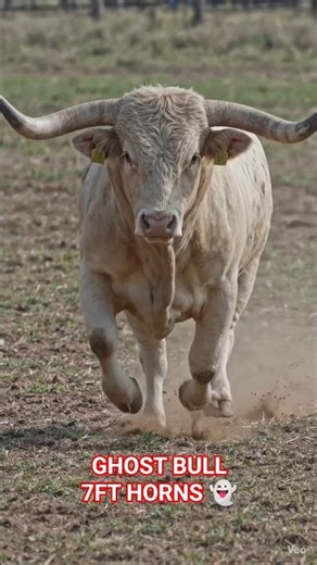 Ghost Bull: 7FT Horns Running at You 😱 #shorts