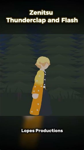 Zenitsu First Form: Thunderclap and Flash (Stick Nodes) #shorts #demonslayer #zenitsu #animation