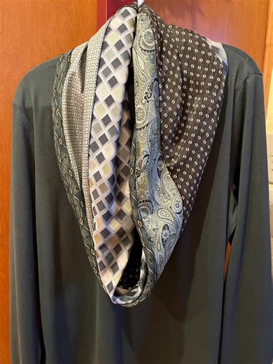 Bells of Ireland  100% Pure Silk Green Infinity Scarf