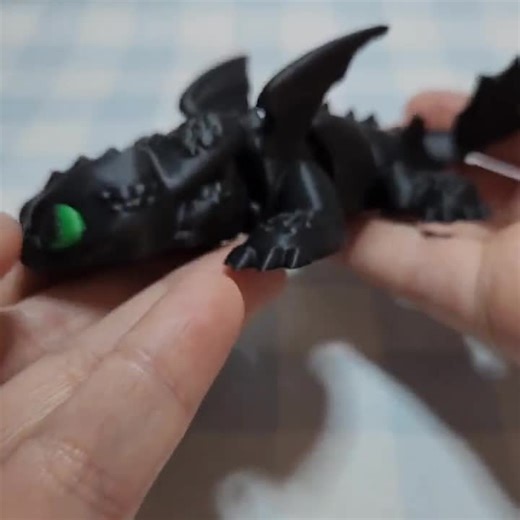 Wiggly Toothless | 3D Printed PLA Night Fury Fidget | Flexi Articulated Dragon Collectible - Etsy