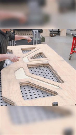 Why not laminate the plywood first and cut it all at once?
