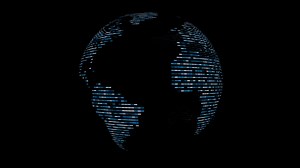 Virtual Particles Data Network Animation Background